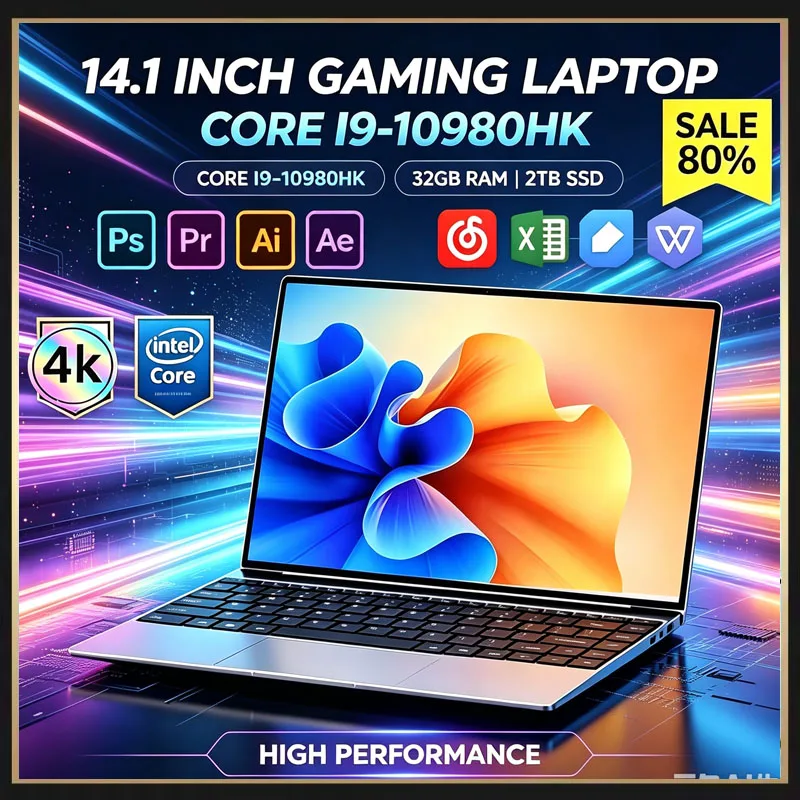 Ssd 2Tb - Ультратонкий ноутбук 14,1 дюйма, процессор Intel