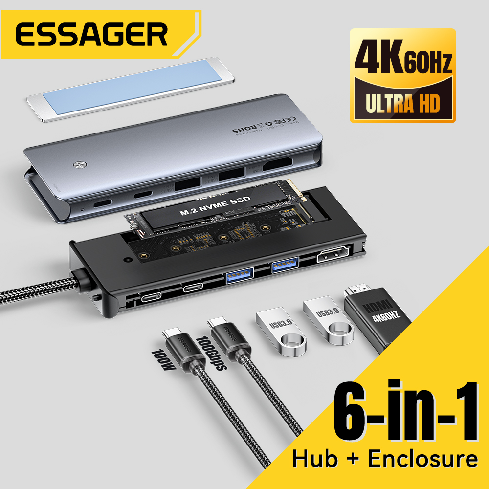 Ssd Hard Drive - Essager USB C Hub с корпусом